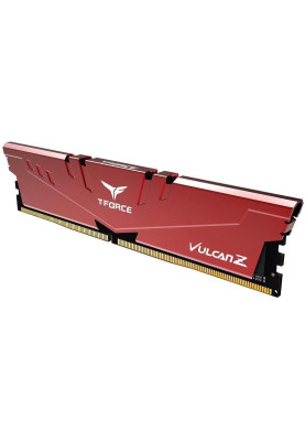 Пам'ять 8Gb DDR4, 3200 MHz, Team T-Force Vulcan Z, Red, 16-18-18-38, 1.35V, з радіатором (TLZRD48G3200HC16C01)