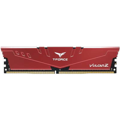 Пам'ять 8Gb DDR4, 3200 MHz, Team T-Force Vulcan Z, Red, 16-18-18-38, 1.35V, з радіатором (TLZRD48G3200HC16C01)