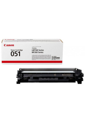 Картридж Canon 051, Black, LBP162dw, MF264dw/267dw/269dw, 1700 стор (2168C002)