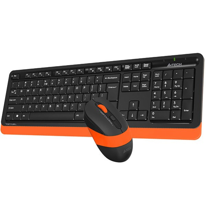 Комплект бездротовий A4tech Fstyler FG1010, Black+Orange, клавіатура+миша