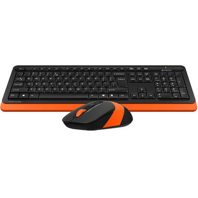 Комплект бездротовий A4tech Fstyler FG1010, Black+Orange, клавіатура+миша