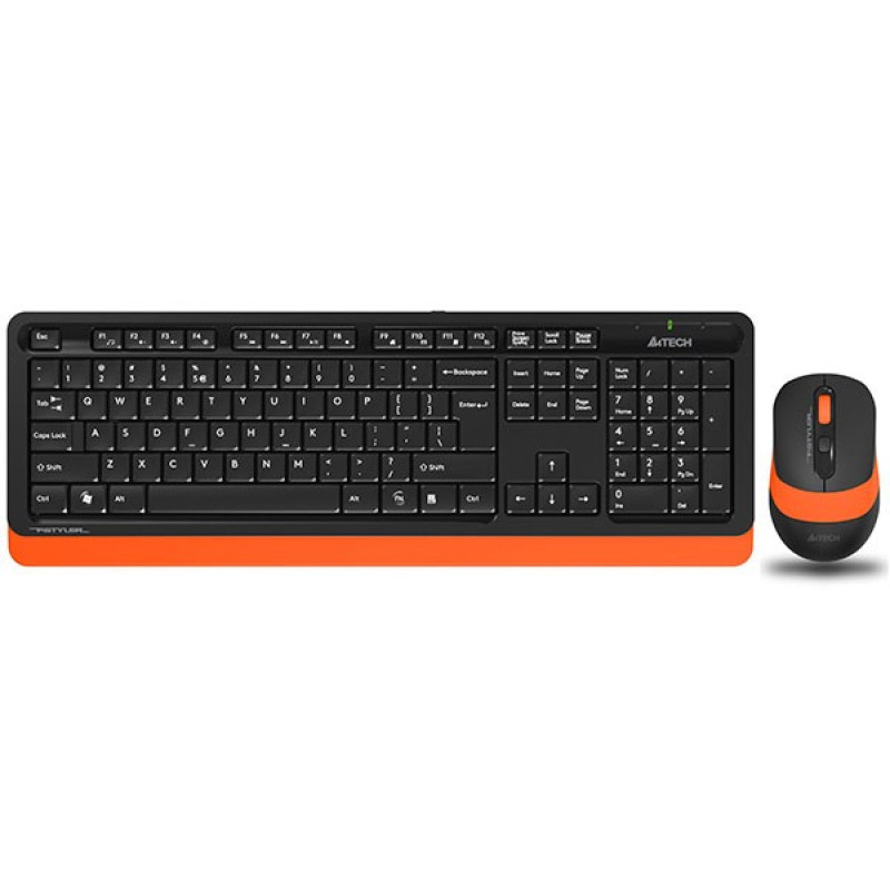 Комплект бездротовий A4tech Fstyler FG1010, Black+Orange, клавіатура+миша
