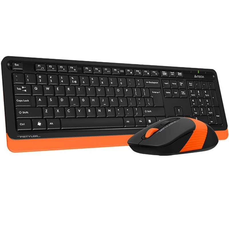 Комплект бездротовий A4tech Fstyler FG1010, Black+Orange, клавіатура+миша
