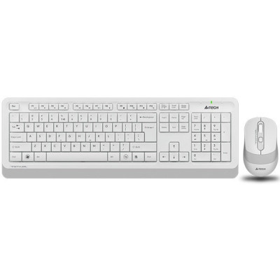 Комплект бездротовий A4tech Fstyler FG1010, White+Grey, клавіатура+миша