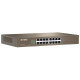 Комутатор TENDA TEF1016D, 16 LAN 10/100BaseT, некерований, металевий