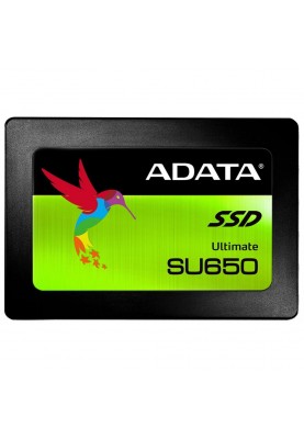 Твердотільний накопичувач 960Gb, ADATA Ultimate SU650, SATA3, 2.5", 3D TLC, 520/450 MB/s (ASU650SS-960GT-R)