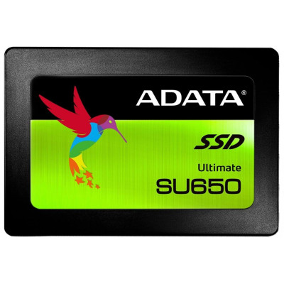 Твердотільний накопичувач 960Gb, ADATA Ultimate SU650, SATA3, 2.5", 3D TLC, 520/450 MB/s (ASU650SS-960GT-R)