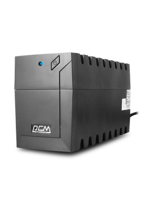 ДБЖ PowerCom RPT-1000A IEC Black, 1000VA, 600W, лінійно-інтерактивний, AVR, 3 розетки (IEC), батарея 12В/9Ач x 1 шт