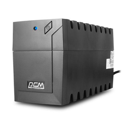 ДБЖ PowerCom RPT-1000A IEC Black, 1000VA, 600W, лінійно-інтерактивний, AVR, 3 розетки (IEC), батарея 12В/9Ач x 1 шт