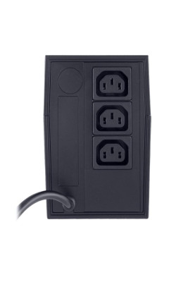 ДБЖ PowerCom RPT-1000A IEC Black, 1000VA, 600W, лінійно-інтерактивний, AVR, 3 розетки (IEC), батарея 12В/9Ач x 1 шт