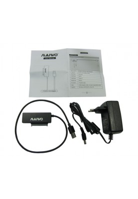 Адаптер Maiwo K104A USB 3.0-SATA III, з блоком живлення 12В/2А (K10435A)