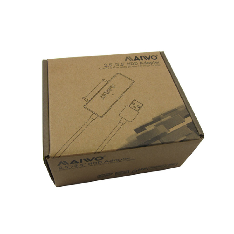 Адаптер Maiwo K104A USB 3.0 - SATA III, з блоком живлення 12В/2А (K10435A)
