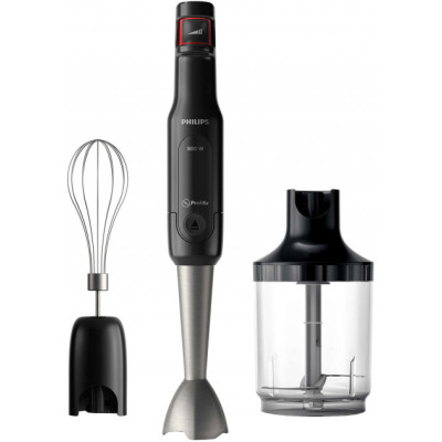 Блендер Philips Viva Collection HR2621/90 Black, 800W, занурювальний, ручний, чаша 1л, вінчики для взбивання, подрібнювач