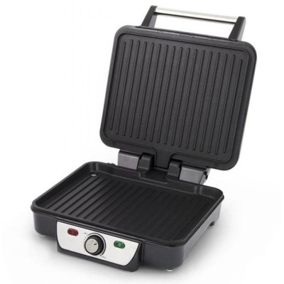 Електрогриль Esperanza EKG007 Provolone, Black/Silver, 2000 W, нагрівальний елемент ТЕН, закритий (двосторонній), антипригарне покриття, світловий індикатор