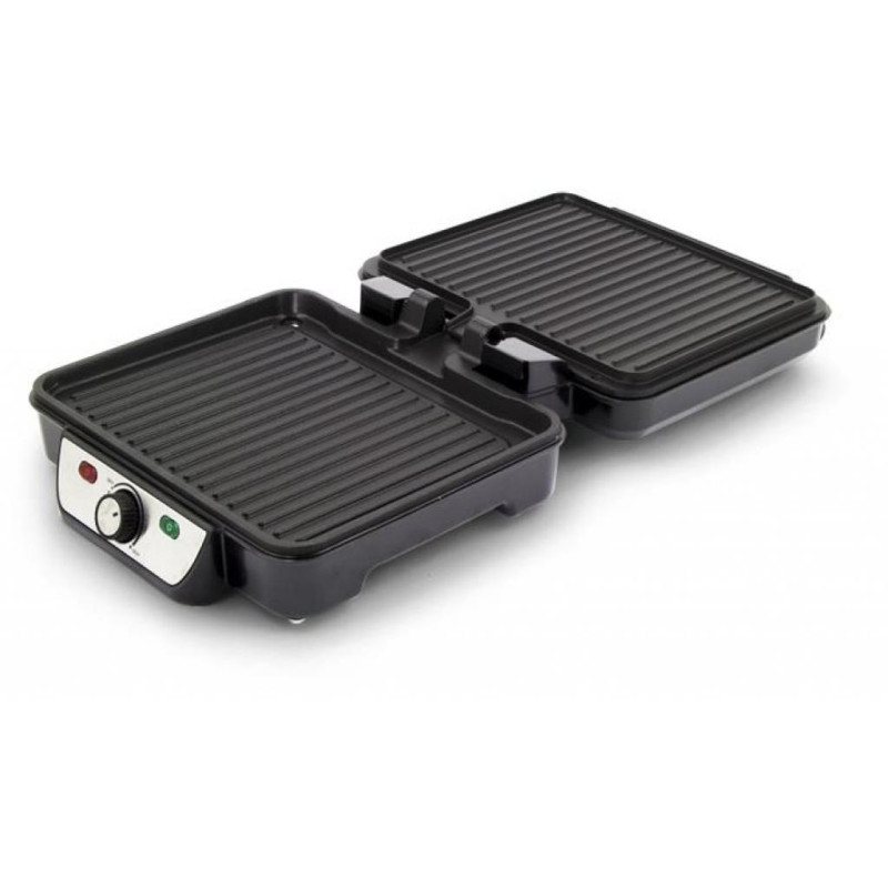 Електрогриль Esperanza EKG007 Provolone, Black/Silver, 2000 W, нагрівальний елемент ТЕН, закритий (двосторонній), антипригарне покриття, світловий індикатор