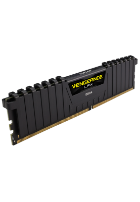 Пам'ять 8Gb x 2 (16Gb Kit) DDR4, 3600 MHz, Corsair Vengeance LPX, Black, 18-22-22-42, 1.35V, з радіатором (CMK16GX4M2D3600C18)