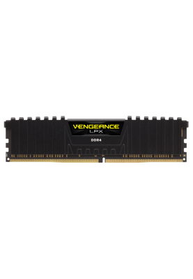 Пам'ять 8Gb x 2 (16Gb Kit) DDR4, 3600 MHz, Corsair Vengeance LPX, Black, 18-22-22-42, 1.35V, з радіатором (CMK16GX4M2D3600C18)