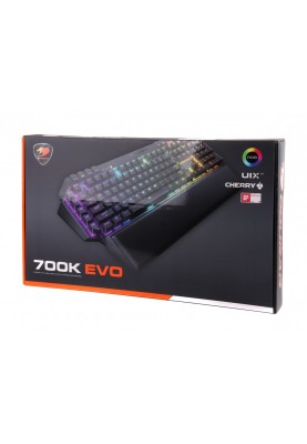 Клавіатура Cougar 700K Black USB, ігрова, механічна, Cherry MX Red, RGB підсвічування, audio jack (700K EVO)