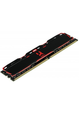 Пам'ять 16Gb DDR4, 2666 MHz, Goodram IRDM X, Black, 16-18-18-36, 1.2V, з радіатором (IR-X2666D464L16/16G)
