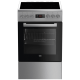 Плита електрична Beko FSM57300GX, Grey, варильна поверхня з духовкою, поворотні перемикачі, 4 електричні конфорки, об'єм духовки 55 л, верхній нагрів, нижній нагрів, освітлення, 85x50x60 см