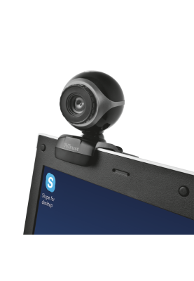 Web камера Trust Exis, Black, 0.3 Mp, 640x480, USB 2.0, вбудований мікрофон (17003)