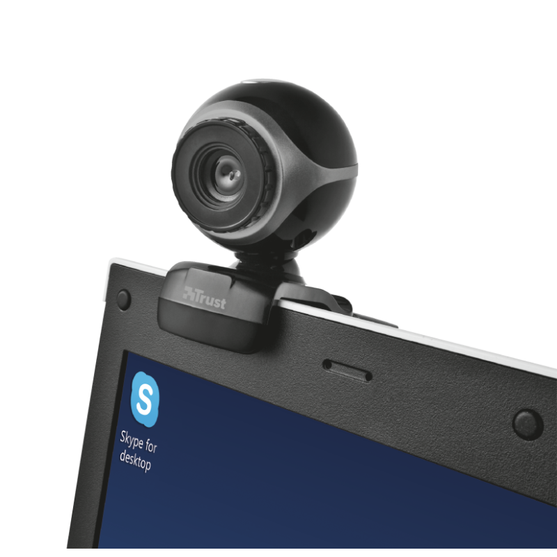 Web камера Trust Exis, Black, 0.3 Mp, 640x480, USB 2.0, вбудований мікрофон (17003)