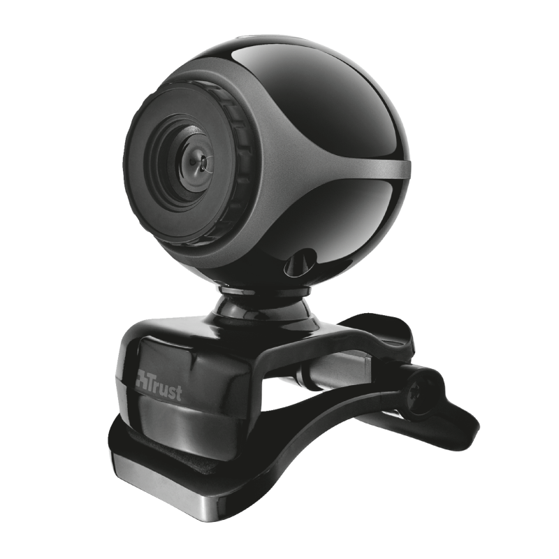 Web камера Trust Exis, Black, 0.3 Mp, 640x480, USB 2.0, вбудований мікрофон (17003)