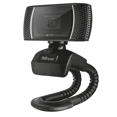 Веб-камера Trust Trino HD Video, Black, 1.3 Mp, 1280x720/30 fps, USB 2.0, вбудований мікрофон (18679)