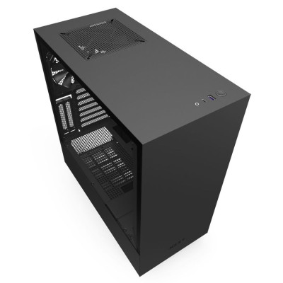 Корпус NZXT H510i Compact Mid Tower Black, Chassis with Smart Device 2, без БЖ, ATX/Micro ATX/Mini ITX, 1xUSB 3.2, Type-C, 2x120 мм, 428x210x460 мм, 6.8 кг (CA-H510i-B1)