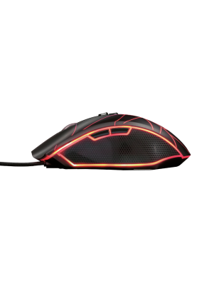 Миша Trust GXT 160 Ture RGB Gaming, Black, USB, оптична, 4000 dpi, 7 програмованих кнопок, 1,7 м, підсвічування (22332)