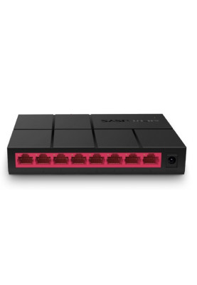 Комутатор Mercusys MS108G, 8x10/100/1000 Mb/s, пластиковий корпус, некерований