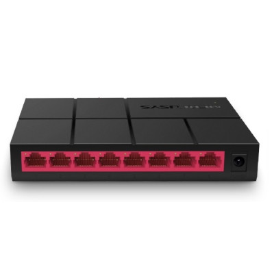Комутатор Mercusys MS108G, 8x10/100/1000 Mb/s, пластиковий корпус, некерований