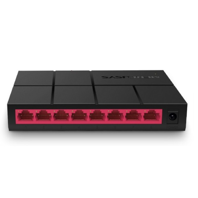 Комутатор Mercusys MS108G, 8x10/100/1000 Mb/s, пластиковий корпус, некерований
