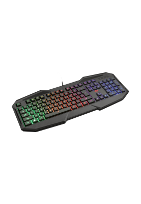 Клавіатура Trust GXT 830-RW Avonn Gaming, Black, USB, 12 мультимедийных клавиш, радужная подсветка с регулировкой яркости, 1,4 м (22511)