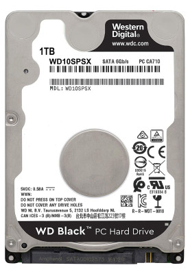 Жорсткий диск 2.5" 1Tb Western Digital Black, SATA3, 64Mb, 7200 rpm (WD10SPSX)