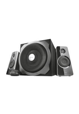Колонки 2.1 Trust Tytan, Black, 60W (2x10W + 40W), провідний пульт керування гучністю з роз'ємом для навушників та можливістю лінійного підключення, регулятори гучності та низьких частот на сабвуфері (19019)