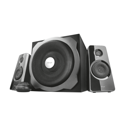 Колонки 2.1 Trust Tytan, Black, 60W (2x10W + 40W), провідний пульт керування гучністю з роз'ємом для навушників та можливістю лінійного підключення, регулятори гучності та низьких частот на сабвуфері (19019)