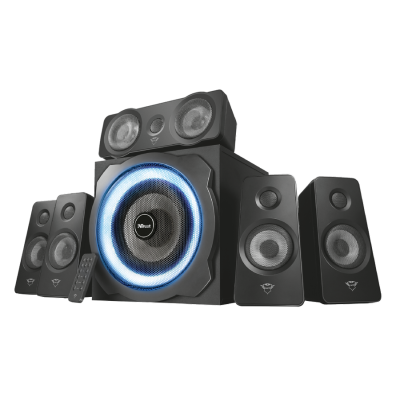 Колонки 5.1 Trust GXT 658 Tytan, Black, 90W, сабвуфер зі світлодіодним підсвічуванням, пульт ДК (21738)