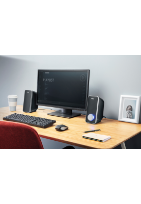 Колонки 2.0 Trust Arys, Black, 14 Вт, працює від USB, роз'єм для навушників, лінійне підключення, регулятор гучності з підсвічуванням (20179)