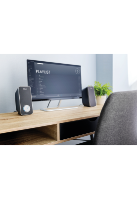 Колонки 2.0 Trust Arys, Black, 14 Вт, працює від USB, роз'єм для навушників, лінійне підключення, регулятор гучності з підсвічуванням (20179)