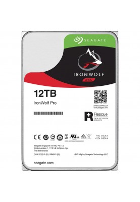Жорсткий диск 3.5" 12Tb Seagate IronWolf Pro, SATA3, 256Mb, 7200 rpm (ST12000NE0008)