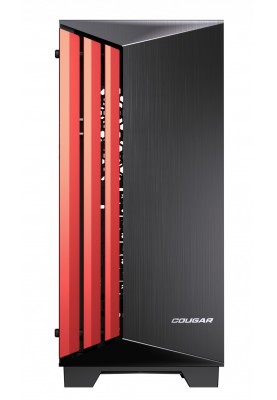 Корпус Cougar Dark Blader-S Black, Full Tower, без БЖ, EATX/ATX/Micro ATX/Mini ITX, 4x3.5"/4x2.5", 2xUSB 3.0, панель зі шліфованого алюмінію, RGB підсвічування, загартоване скло, 518x232x523 мм