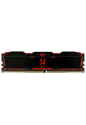 Пам'ять 4Gb DDR4, 3000 MHz, Goodram IRDM X, Black, 16-18-18, 1.35V, з радіатором (IR-X3000D464L16S/4G)