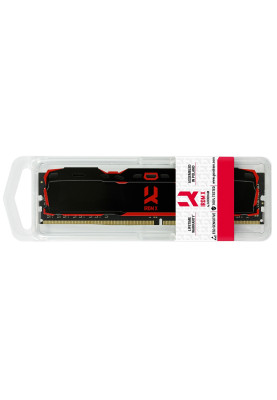 Пам'ять 4Gb DDR4, 3000 MHz, Goodram IRDM X, Black, 16-18-18, 1.35V, з радіатором (IR-X3000D464L16S/4G)