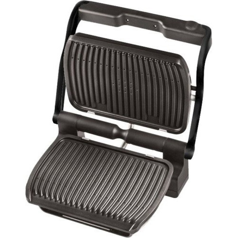 Електрогриль Tefal OptiGrill+, Black, 2000W, закритий (двосторонній), визначення ступеня прожарювання, 6 автоматичних програм, 4 рівні температури в ручному режимі, антипригарне покриття, індикатор роботи (GC712834)