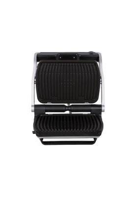 Електрогриль Tefal OptiGrill+ Initial, Silver, 2000W, закритий (двосторонній), 5 рівнів прожарювання, 6 автоматичних програм, антипригарне покриття, індикатор роботи (GC712D34)
