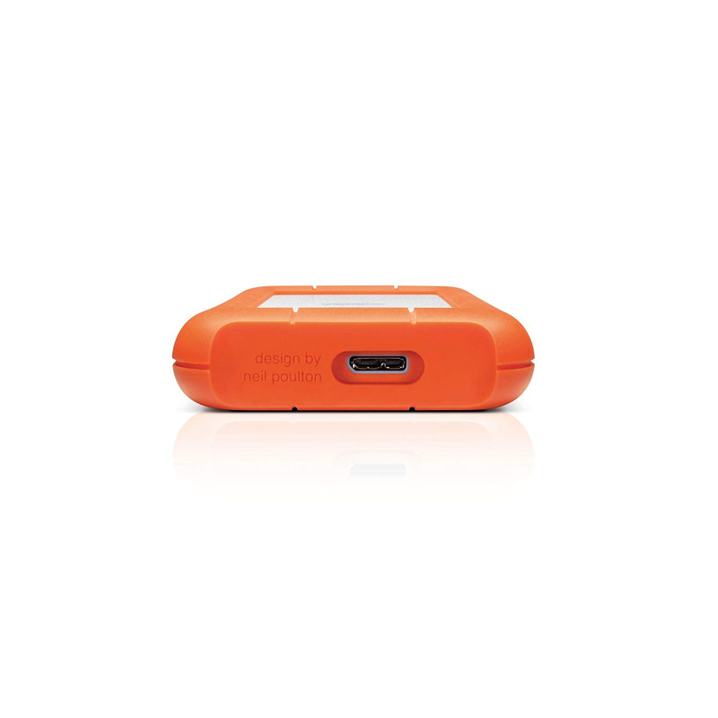Зовнішній жорсткий диск 2Tb LaCie Rugged Mini, Orange/Silver, 2.5", USB 3.0 (LAC9000298)