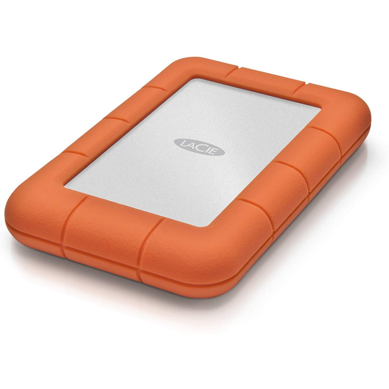 Зовнішній жорсткий диск 2Tb LaCie Rugged Mini, Orange/Silver, 2.5", USB 3.0 (LAC9000298)