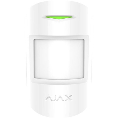Бездротовий датчик руху та розбиття вікна Ajax CombiProtect, White, до 12 м, 1xCR123A, 110x65x50 мм, 92 г