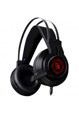 Навушники A4Tech J437 Bloody Black, игрові з мікрофоном, неонове підсвічування, 7 кольорів (J437 Bloody (J437)